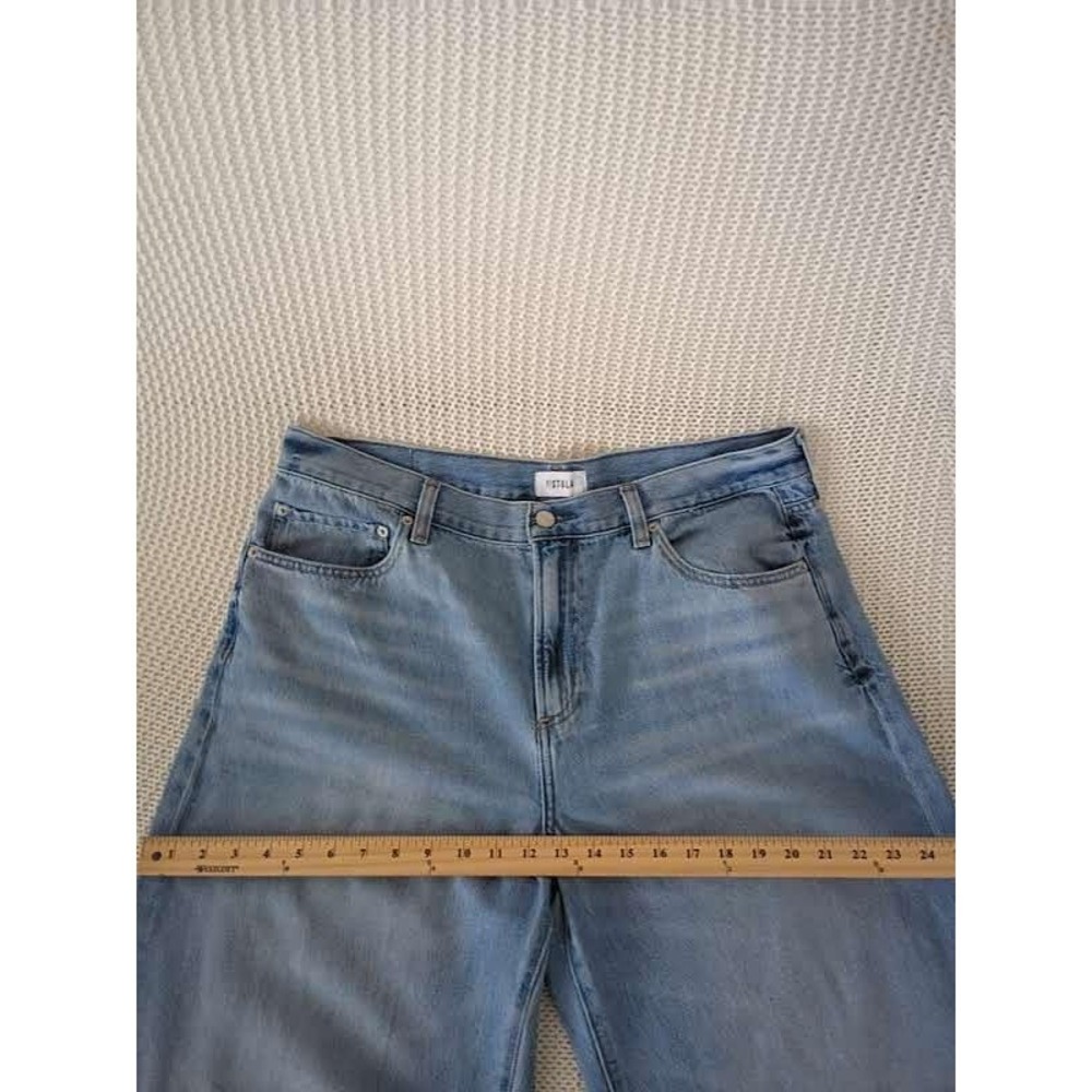 PISTOLA NWOT Jadyn Mid Rise Palazzo Wide Leg Jean Light Wash Denim 33-34x29 $198 - Picture 12 of 14